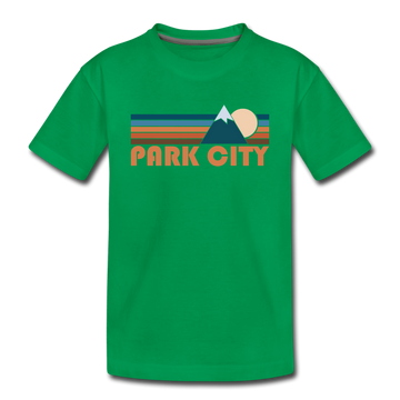 Park City, Utah Toddler T-Shirt - Retro Mountain Park City Toddler Tee - kelly green
