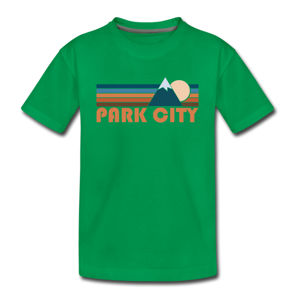 Park City, Utah Toddler T-Shirt - Retro Mountain Park City Toddler Tee - kelly green