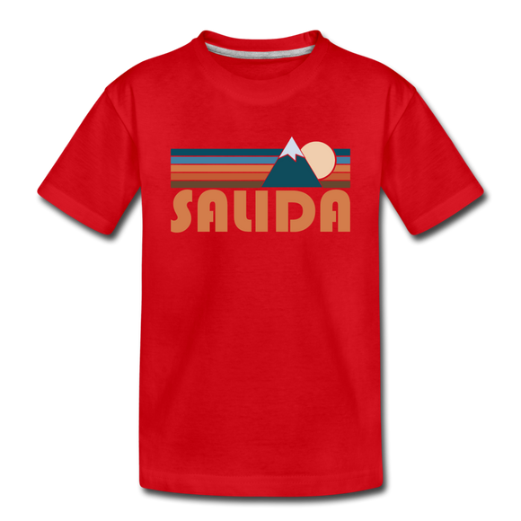 Salida, Colorado Toddler T-Shirt - Retro Mountain Salida Toddler Tee - red
