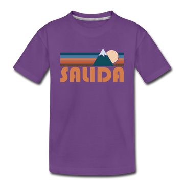 Salida, Colorado Toddler T-Shirt - Retro Mountain Salida Toddler Tee - purple