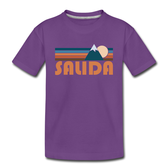 Salida, Colorado Toddler T-Shirt - Retro Mountain Salida Toddler Tee - purple