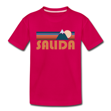 Salida, Colorado Toddler T-Shirt - Retro Mountain Salida Toddler Tee - dark pink