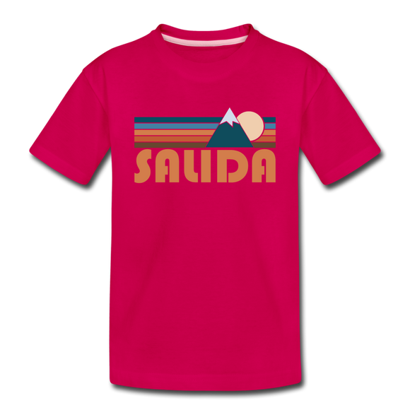 Salida, Colorado Toddler T-Shirt - Retro Mountain Salida Toddler Tee - dark pink