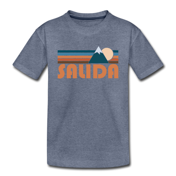 Salida, Colorado Toddler T-Shirt - Retro Mountain Salida Toddler Tee - heather blue