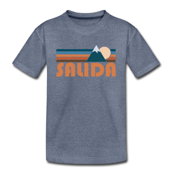 Salida, Colorado Toddler T-Shirt - Retro Mountain Salida Toddler Tee - heather blue