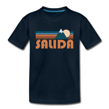 Salida, Colorado Toddler T-Shirt - Retro Mountain Salida Toddler Tee - deep navy