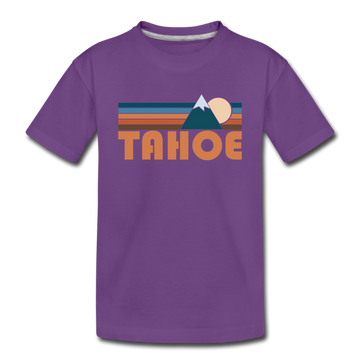 Tahoe, California Toddler T-Shirt - Retro Mountain Tahoe Toddler Tee - purple