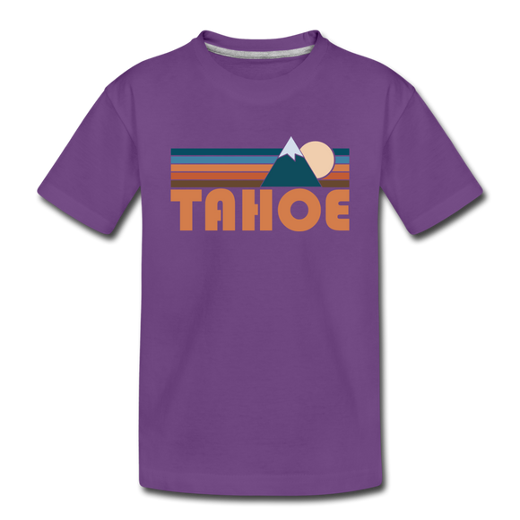 Tahoe, California Toddler T-Shirt - Retro Mountain Tahoe Toddler Tee - purple