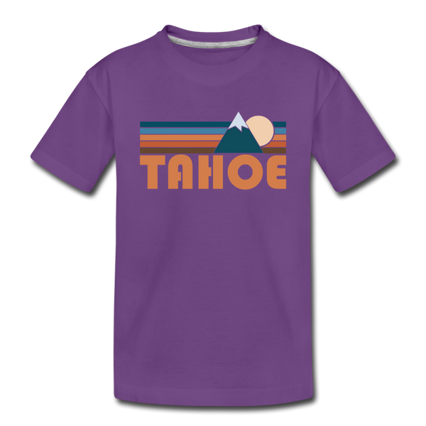 Tahoe, California Toddler T-Shirt - Retro Mountain Tahoe Toddler Tee - purple