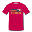 Tahoe, California Toddler T-Shirt - Retro Mountain Tahoe Toddler Tee - dark pink