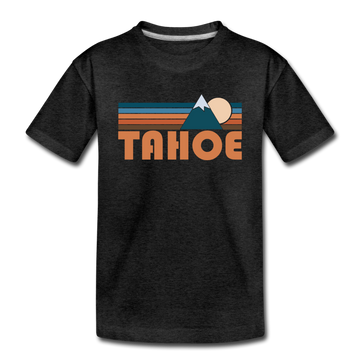 Tahoe, California Toddler T-Shirt - Retro Mountain Tahoe Toddler Tee - charcoal gray