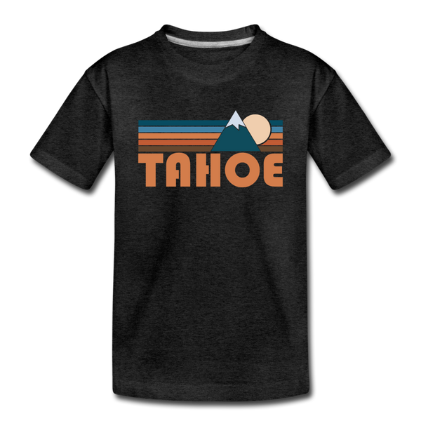 Tahoe, California Toddler T-Shirt - Retro Mountain Tahoe Toddler Tee - charcoal gray