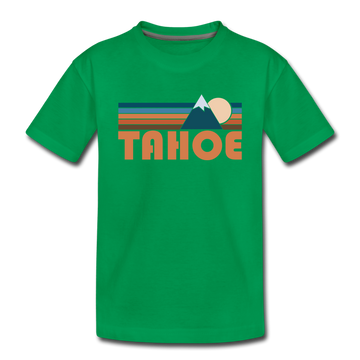 Tahoe, California Toddler T-Shirt - Retro Mountain Tahoe Toddler Tee - kelly green