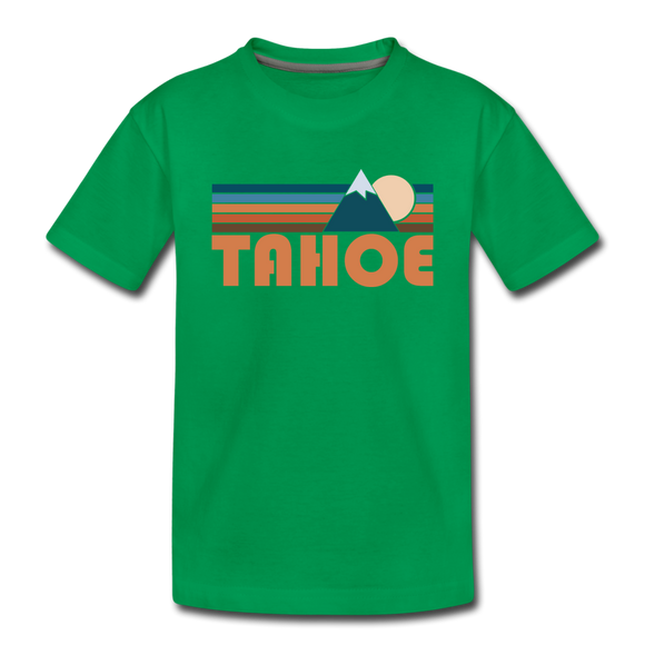 Tahoe, California Toddler T-Shirt - Retro Mountain Tahoe Toddler Tee - kelly green