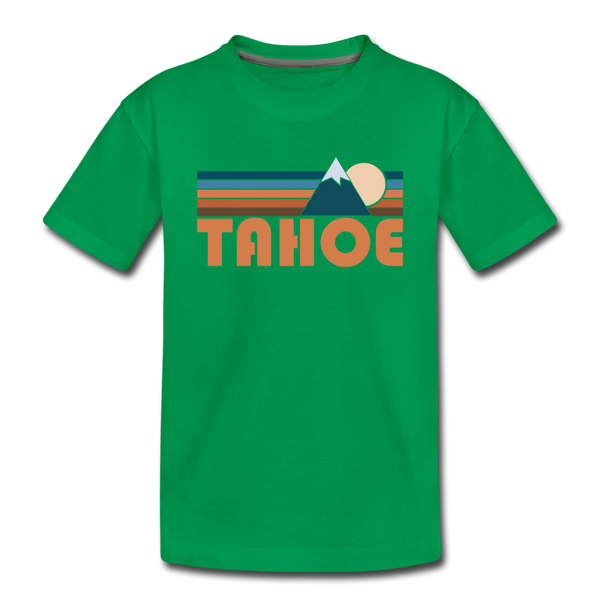 Tahoe, California Toddler T-Shirt - Retro Mountain Tahoe Toddler Tee - kelly green