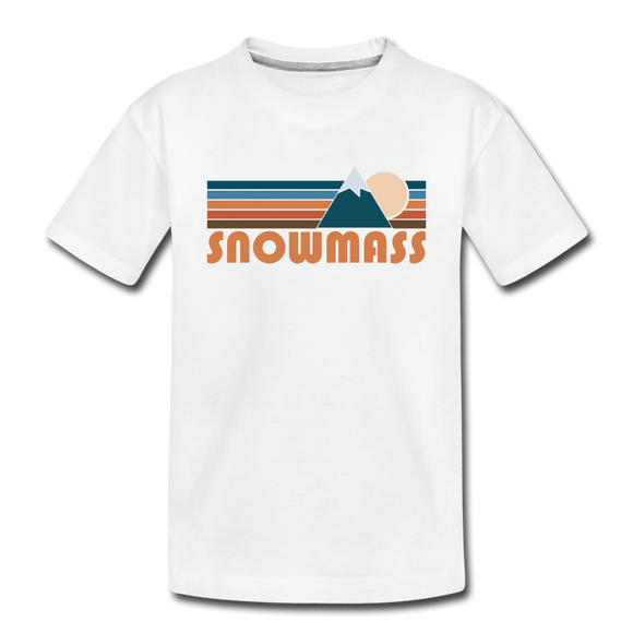 Snowmass, Colorado Toddler T-Shirt - Retro Mountain Snowmass Toddler Tee - white
