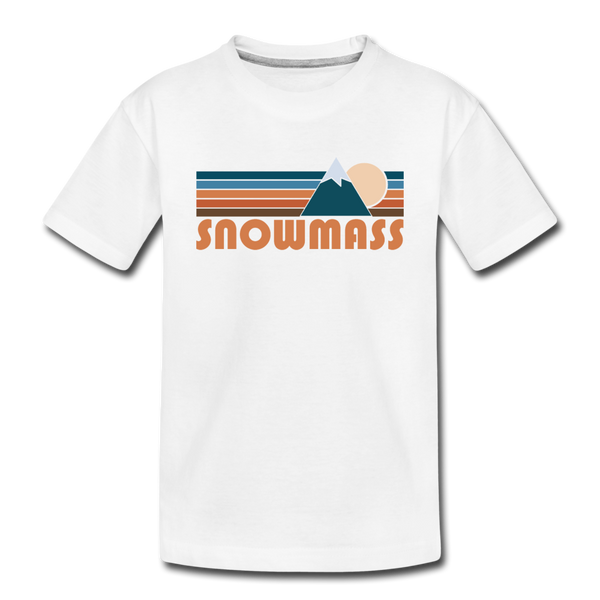 Snowmass, Colorado Toddler T-Shirt - Retro Mountain Snowmass Toddler Tee - white