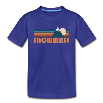 Snowmass, Colorado Toddler T-Shirt - Retro Mountain Snowmass Toddler Tee - royal blue