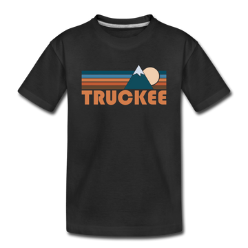 Truckee, California Toddler T-Shirt - Retro Mountain Truckee Toddler Tee - black