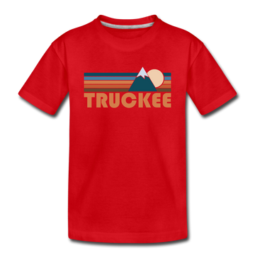 Truckee, California Toddler T-Shirt - Retro Mountain Truckee Toddler Tee - red