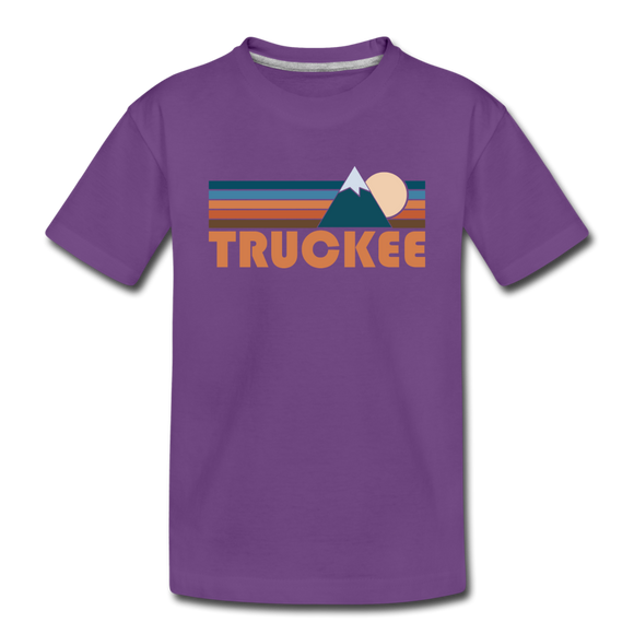 Truckee, California Toddler T-Shirt - Retro Mountain Truckee Toddler Tee - purple