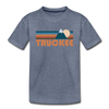 Truckee, California Toddler T-Shirt - Retro Mountain Truckee Toddler Tee - heather blue