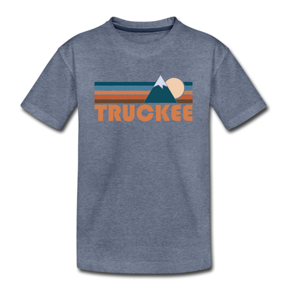 Truckee, California Toddler T-Shirt - Retro Mountain Truckee Toddler Tee - heather blue