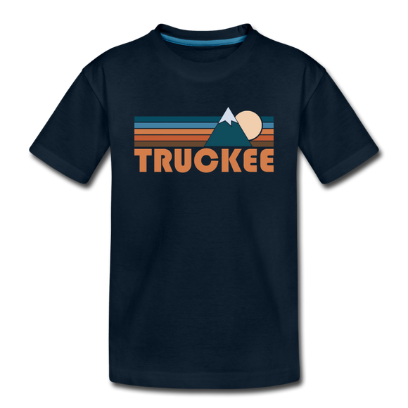 Truckee, California Toddler T-Shirt - Retro Mountain Truckee Toddler Tee - deep navy