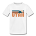 Utah Toddler T-Shirt - Retro Mountain Utah Toddler Tee - white