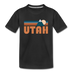 Utah Toddler T-Shirt - Retro Mountain Utah Toddler Tee - black