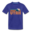 Utah Toddler T-Shirt - Retro Mountain Utah Toddler Tee - royal blue