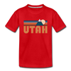 Utah Toddler T-Shirt - Retro Mountain Utah Toddler Tee - red