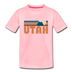 Utah Toddler T-Shirt - Retro Mountain Utah Toddler Tee - pink