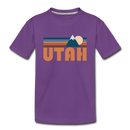 Utah Toddler T-Shirt - Retro Mountain Utah Toddler Tee - purple