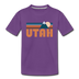 Utah Toddler T-Shirt - Retro Mountain Utah Toddler Tee - purple