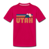 Utah Toddler T-Shirt - Retro Mountain Utah Toddler Tee - dark pink