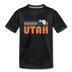 Utah Toddler T-Shirt - Retro Mountain Utah Toddler Tee - charcoal gray