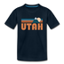 Utah Toddler T-Shirt - Retro Mountain Utah Toddler Tee - deep navy