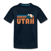 Utah Toddler T-Shirt - Retro Mountain Utah Toddler Tee - deep navy