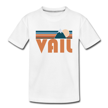 Vail, Colorado Toddler T-Shirt - Retro Mountain Vail Toddler Tee - white