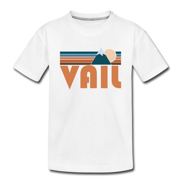 Vail, Colorado Toddler T-Shirt - Retro Mountain Vail Toddler Tee - white