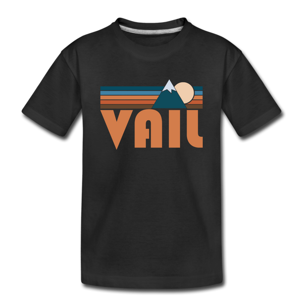 Vail, Colorado Toddler T-Shirt - Retro Mountain Vail Toddler Tee - black