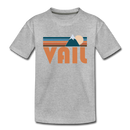 Vail, Colorado Toddler T-Shirt - Retro Mountain Vail Toddler Tee - heather gray