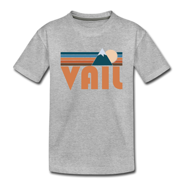 Vail, Colorado Toddler T-Shirt - Retro Mountain Vail Toddler Tee - heather gray