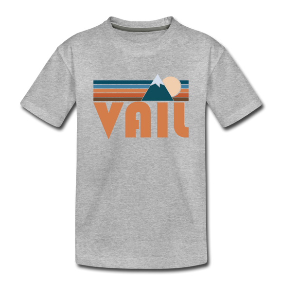 Vail, Colorado Toddler T-Shirt - Retro Mountain Vail Toddler Tee - heather gray