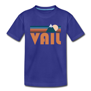 Vail, Colorado Toddler T-Shirt - Retro Mountain Vail Toddler Tee - royal blue