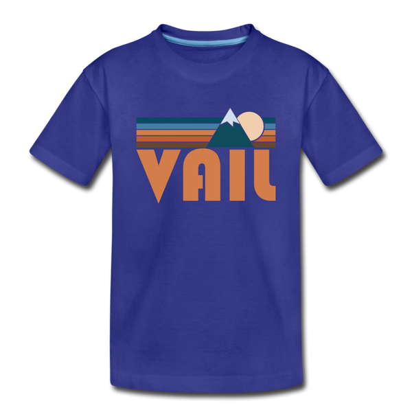 Vail, Colorado Toddler T-Shirt - Retro Mountain Vail Toddler Tee - royal blue