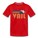 Vail, Colorado Toddler T-Shirt - Retro Mountain Vail Toddler Tee - red