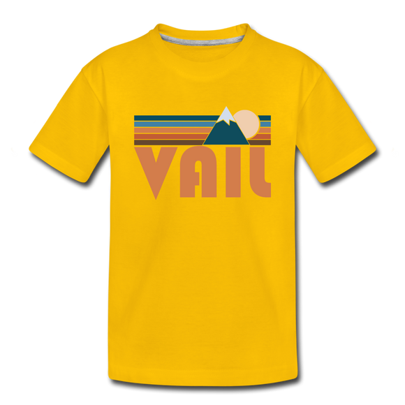 Vail, Colorado Toddler T-Shirt - Retro Mountain Vail Toddler Tee - sun yellow