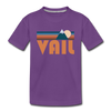 Vail, Colorado Toddler T-Shirt - Retro Mountain Vail Toddler Tee - purple